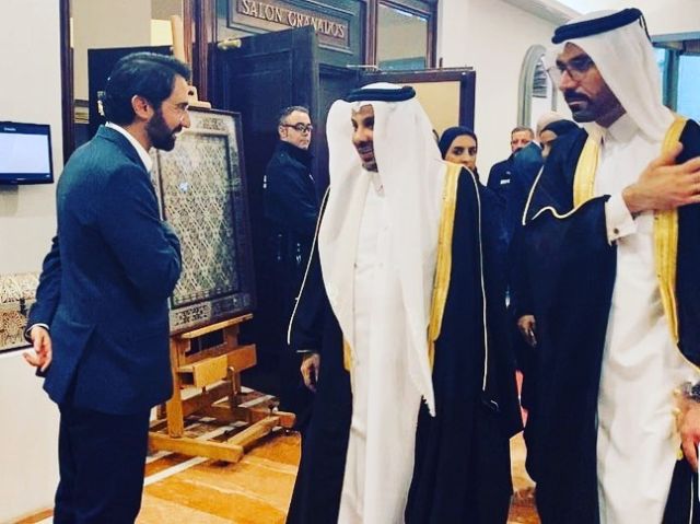 Con su Excelencia el Embajador Abdalla Al-Hamar en la celebración con motivo del Día Nacional del Estado de Qatar @qatarembassyspain